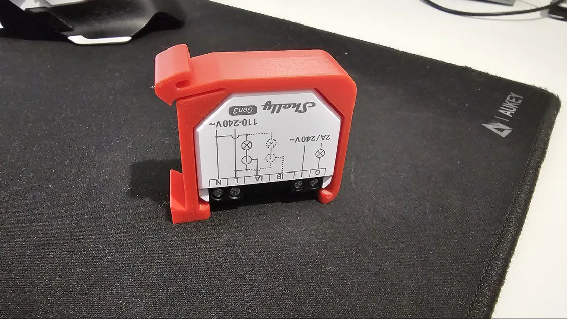 Giá đỡ thanh DIN 35mm cho Shelly EM Gen3 - Image 1