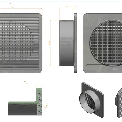 Lưới Thông Gió Cho Ống KGEM DN110