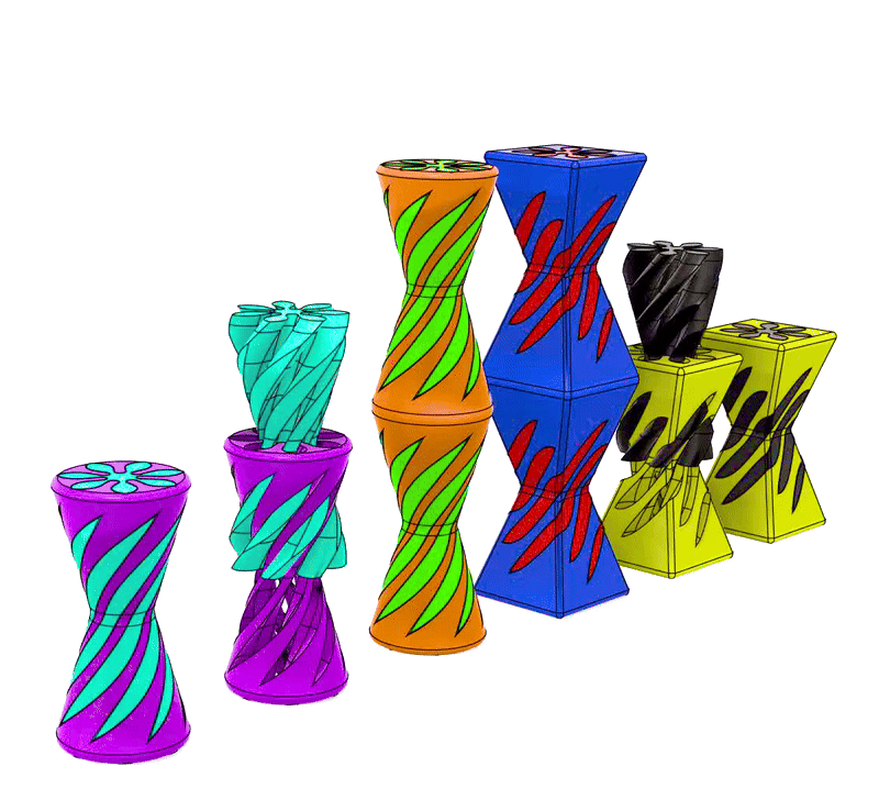 Đồng hồ Cát Không Tưởng Kiểu Kim Tự Tháp & Nón (Phiên bản Khổng Lồ!) Xoắn Ốc Fidget Vortex - Thumbnail 1