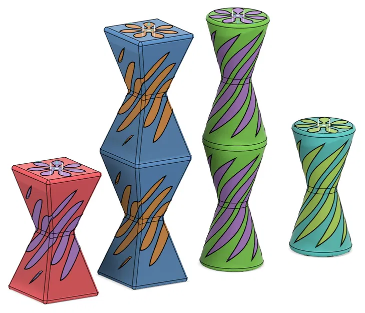 Đồng hồ Cát Không Tưởng Kiểu Kim Tự Tháp & Nón (Phiên bản Khổng Lồ!) Xoắn Ốc Fidget Vortex - Image 8