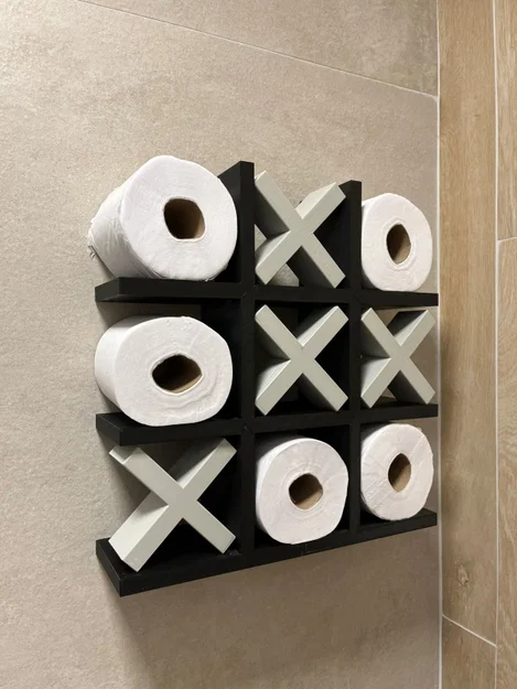Giá Đỡ Giấy Vệ Sinh Cờ Caro Tic Tac Toe - Image 1