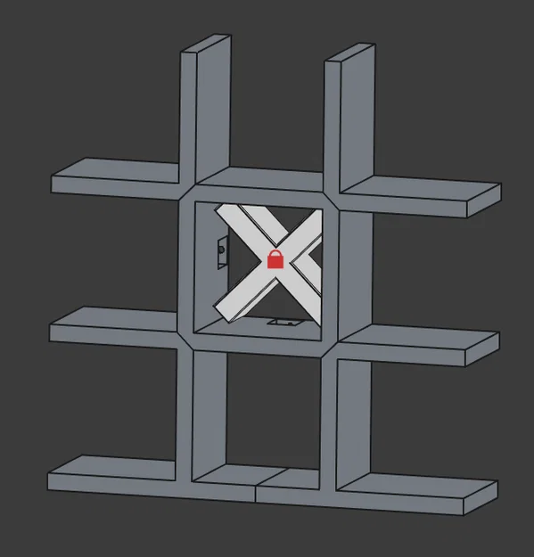 Giá Đỡ Giấy Vệ Sinh Cờ Caro Tic Tac Toe - Image 4