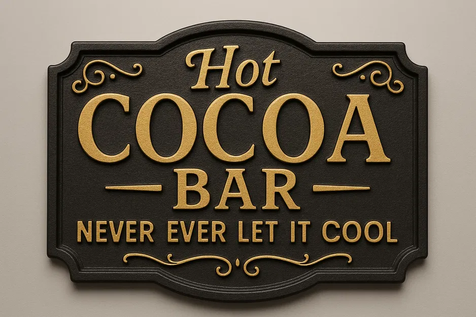 Biển Hiệu Quầy Hot Cocoa - Polar Express - Image 1