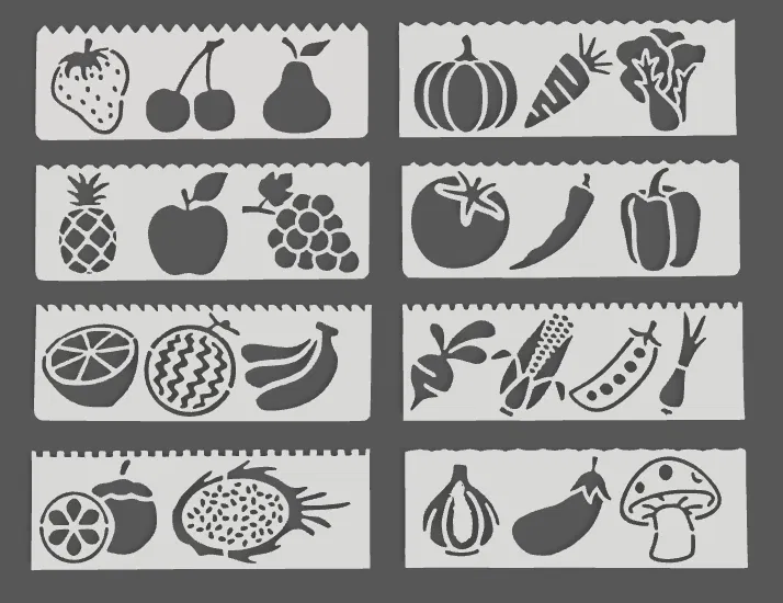 Khuôn Vẽ Trái Cây Cho Bé - Image 1