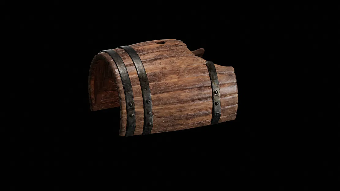 Mô hình Thùng Gỗ Vỡ Trang Trí Hồ Cá/Terrarium/Miniature - Image 3