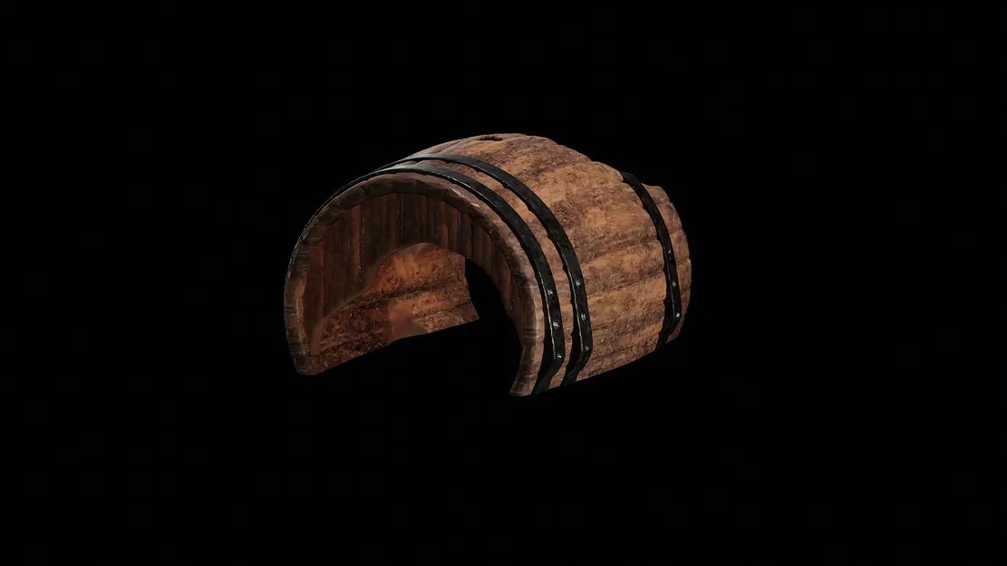 Mô hình Thùng Gỗ Vỡ Trang Trí Hồ Cá/Terrarium/Miniature - Image 5