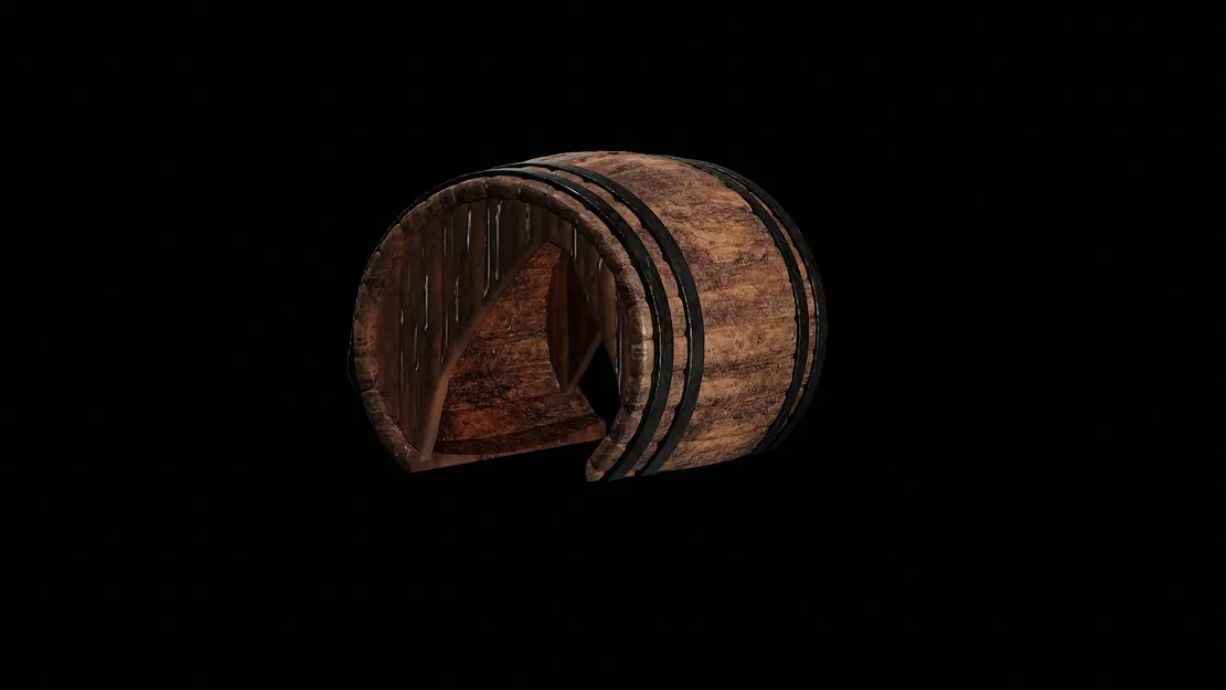 Mô hình thùng gỗ vỡ trang trí hồ cá/terrarium/miniature - Image 3