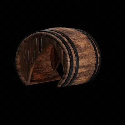 Mô hình thùng gỗ vỡ trang trí hồ cá/terrarium/miniature