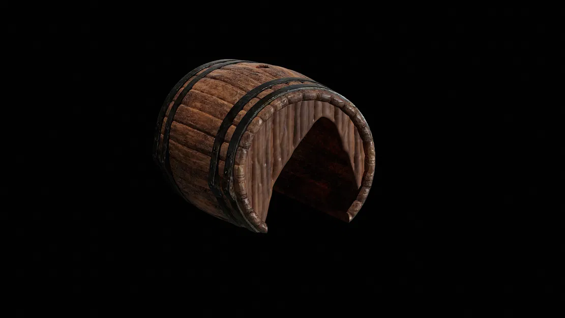 Mô hình thùng gỗ vỡ trang trí hồ cá/terrarium/miniature - Image 4