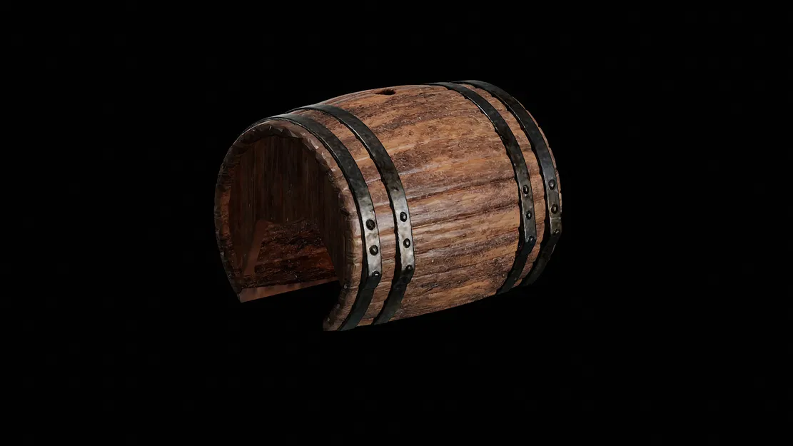 Mô hình thùng gỗ vỡ trang trí hồ cá/terrarium/miniature - Image 7