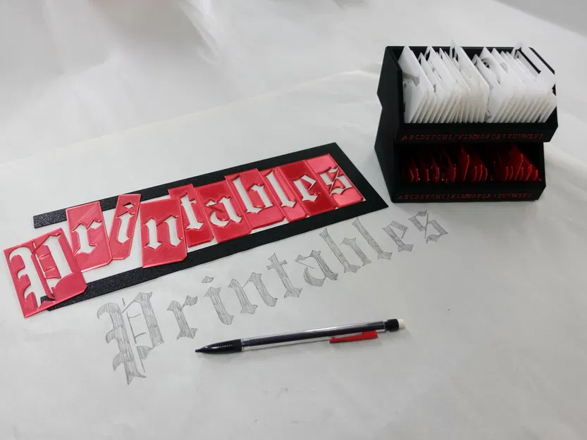 Khuôn Vẽ Chữ Rời - Font Engravers Old English - Image 1