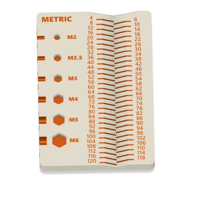 Dụng cụ đo vít đa vật liệu theo hệ mét cho Gridfinity