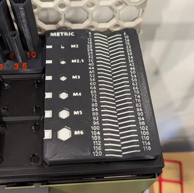 Dụng cụ đo vít đa vật liệu theo hệ mét cho Gridfinity - Image 2