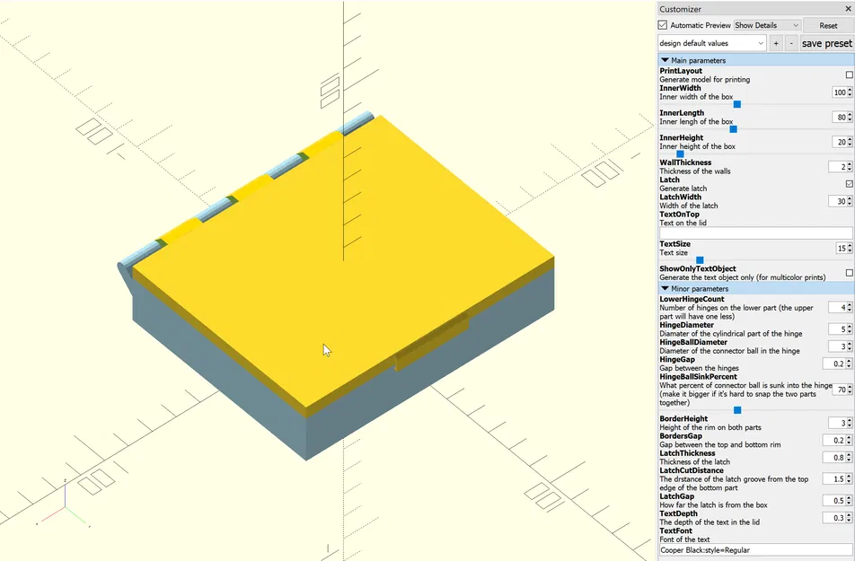 Hộp Bản Lề Parametric Theo Yêu Cầu - Image 1
