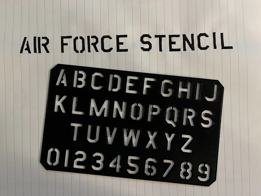 Stencil Font Chữ Không Quân Hoa Kỳ (USAF) - Image 1