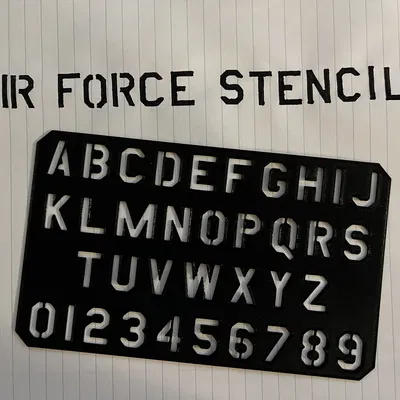 Stencil Font Chữ Không Quân Hoa Kỳ (USAF)