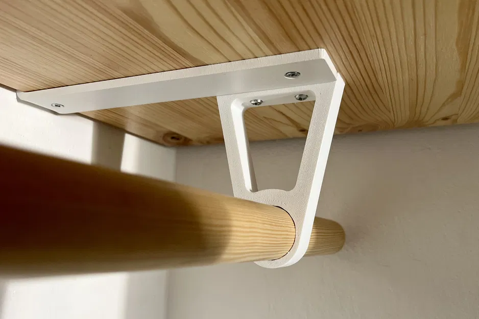 Giá Treo Quần Áo Dưới Kệ - Móc Treo Thanh Gỗ - Image 1