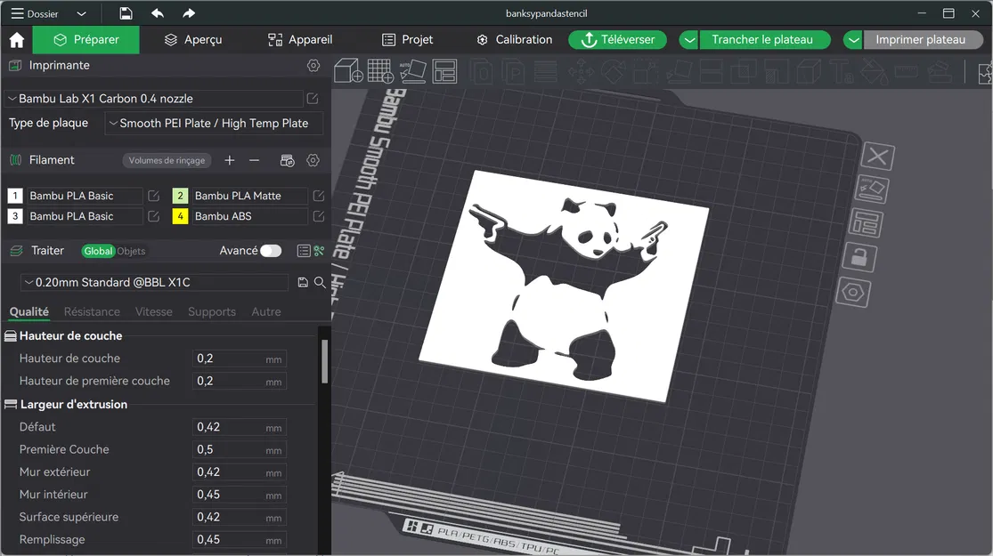 Mẫu stencil gấu trúc Banksy - Image 2