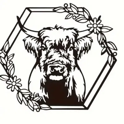 Tranh Khung Hình Bò Tót - Trang Trí Tường Độc Đáo