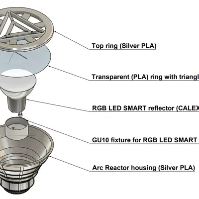 Lò phản ứng Arc (New element) kèm chân đế & Đèn LED RGB thông minh