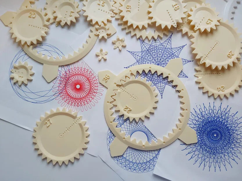 Đồ chơi vẽ hình toán học xoắn ốc - Image 1