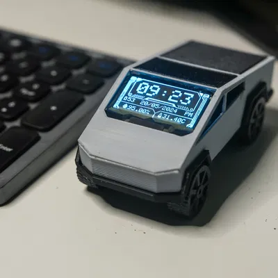 Đồng hồ Cyber - Đồng hồ để bàn IoT OLED kiêm đo nhiệt độ, độ ẩm