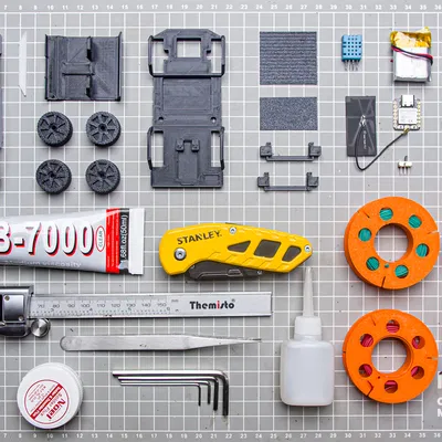 Đồng hồ Cyber - Đồng hồ để bàn IoT OLED kiêm đo nhiệt độ, độ ẩm