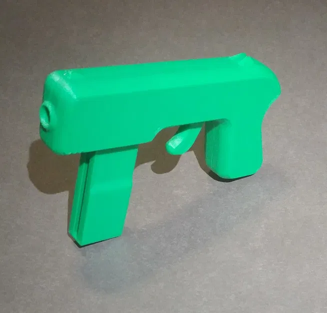 Tiny Toy Blaster V2 (Súng Đồ Chơi Airsoft 6mm) Không Keo, Không Ốc Vít: Chỉ Dây Thun và Bản In - Image 1