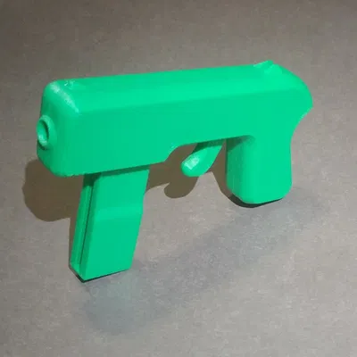Tiny Toy Blaster V2 (Súng Đồ Chơi Airsoft 6mm) Không Keo, Không Ốc Vít: Chỉ Dây Thun và Bản In