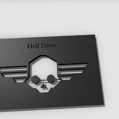 Stencil Logo Hell-Diver