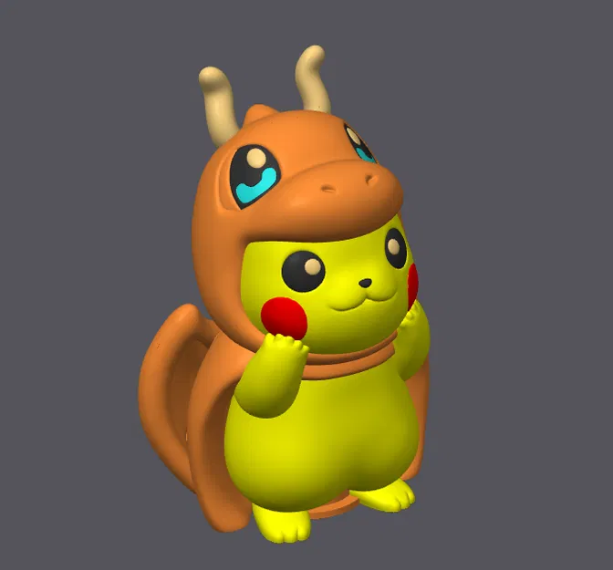 Heo Đất Pikachu / Dragonite Hóa Trang Không Cần Đế - Image 4