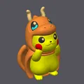 Heo Đất Pikachu / Dragonite Hóa Trang Không Cần Đế - Thumbnail 4