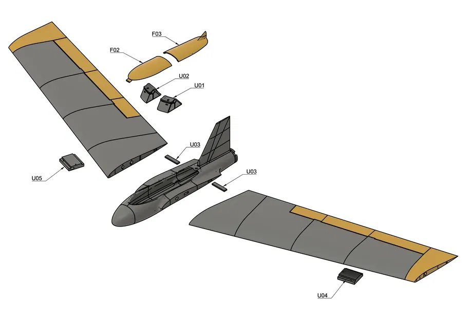 Máy bay cánh bay HAWk RC Module hóa - Image 4