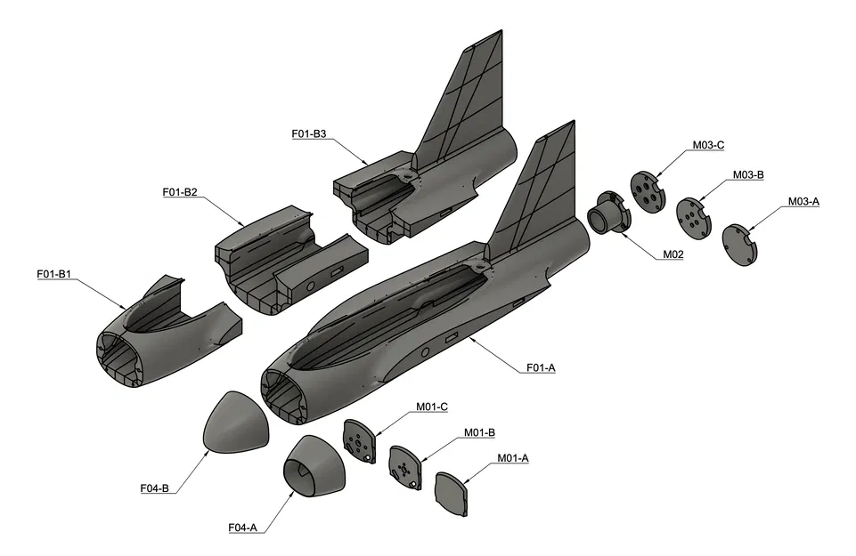 Máy bay cánh bay HAWk RC Module hóa - Image 6