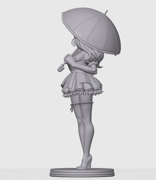 Mô hình 3D: Cô gái cầm ô - Image 2