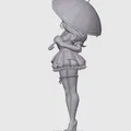 Mô hình 3D: Cô gái cầm ô - Thumbnail 2