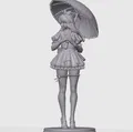Mô hình 3D: Cô gái cầm ô - Thumbnail 3