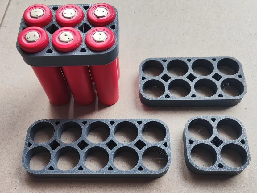 Bộ Giữ Pin 18650 Hàng Đôi | Kênh Dây (4-12 Cell) - Image 1