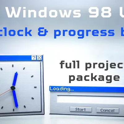 Thanh Tiến Trình & Đồng Hồ Chủ Đề Windows 98