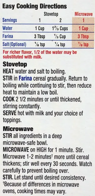 Muỗng đong bột farina, 1 khẩu phần - Image 4