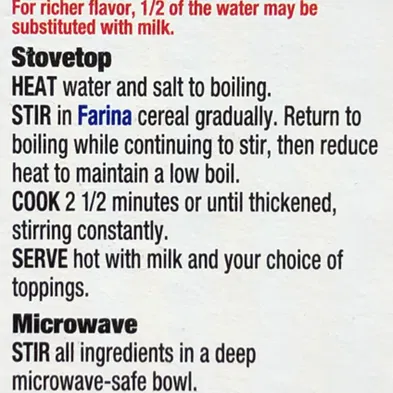 Muỗng đong bột farina, 1 khẩu phần