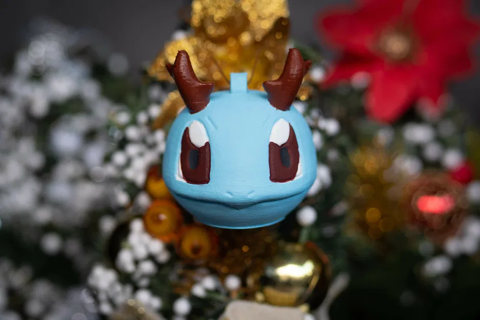 Đồ trang trí cây thông Noel Pokemon Kanto Starter phiên bản tuần lộc - Image 2