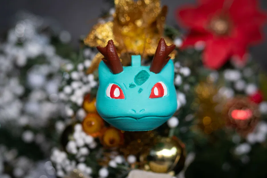 Đồ trang trí cây thông Noel Pokemon Kanto Starter phiên bản tuần lộc - Image 3