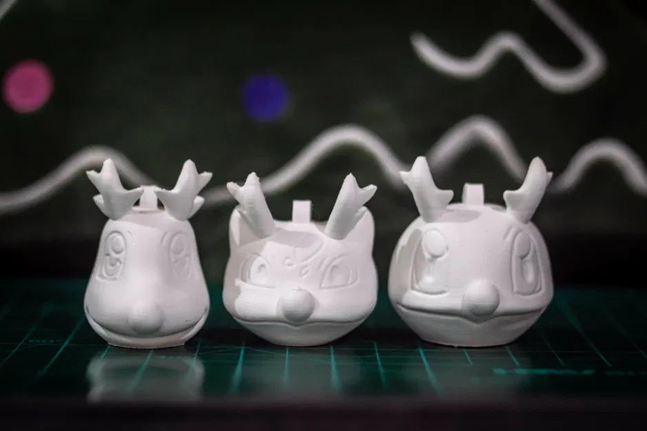 Đồ trang trí cây thông Noel Pokemon Kanto Starter phiên bản tuần lộc - Image 8