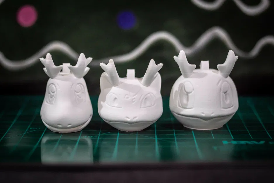 Đồ trang trí cây thông Noel Pokemon Kanto Starter phiên bản tuần lộc - Image 9