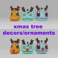 Đồ trang trí cây thông Noel Pokemon Kanto Starter phiên bản tuần lộc - Thumbnail 12