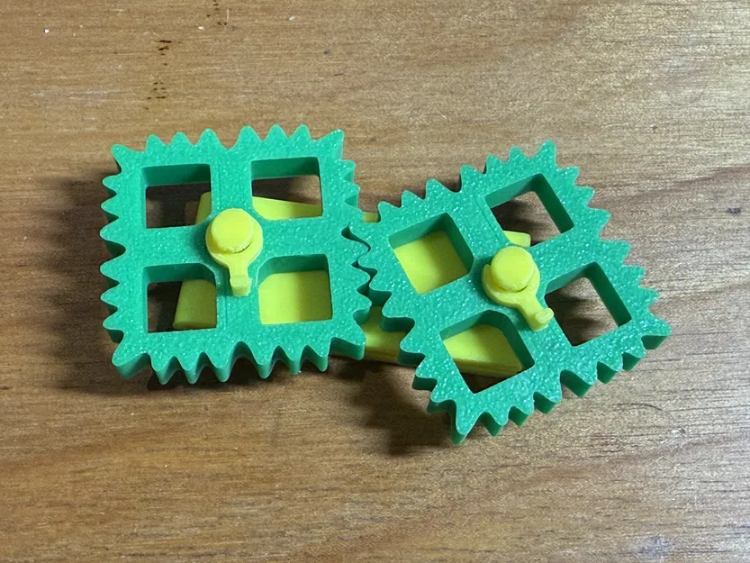 Kẹp Cà Vạt / Đồ Chơi Fidget Bánh Răng Vuông - Image 2