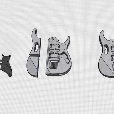 Mô hình đàn Guitar điện Ibana 7V