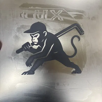 Sticker Khỉ Làm Việc Chăm Chỉ