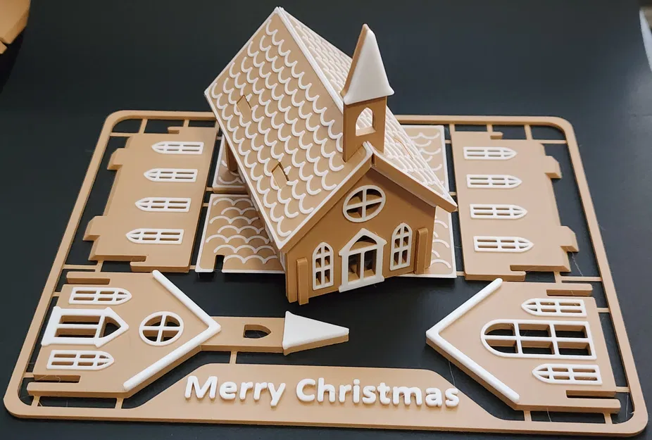 Kit Card Nhà Thờ Giáng Sinh Bánh Gừng - Image 1